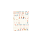 Pastel colorful sheet of planner stickers