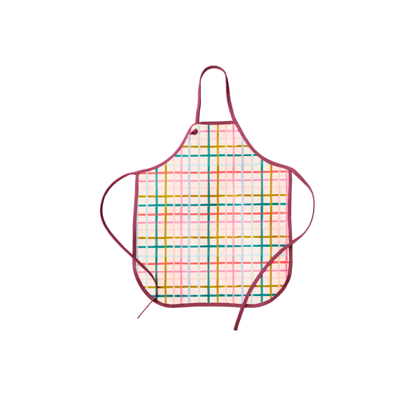 Multicolored apron with stripes 