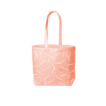 peach canvas tote with pixie sticks print