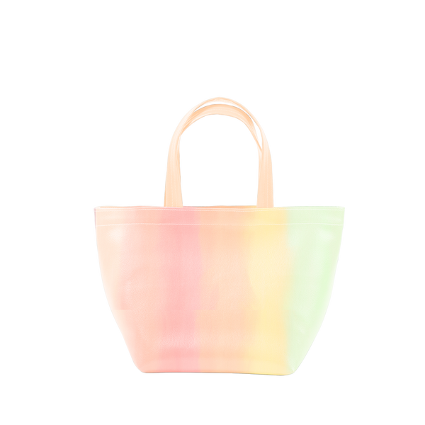 Cute tote bag in a pastel gradient print.