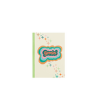 A multicolored Gemini notebook with simple stars printed diagonally across the cover from the upper left corner, going down to the lower right corner.