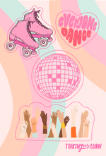 A disco inspired sticker set