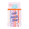 Can't Touch This Reversible Can Cooler comes packaged in a cute pink cardboard sleeve.