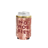 No Worries Velvet Can Cooler is a blush velvet with red no worries lettering.