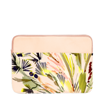 Lush Laptop Sleeve is a cute laptop case in abstract tropical floral and peach in 13 inch size.