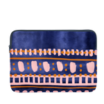 Boho Dress Laptop Sleeve is a cute laptop case in patterned navy and 15 inch size.