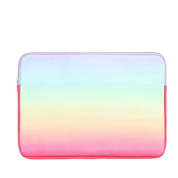 A rainbow ombre laptop case.