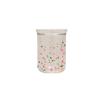 Frosted Glass with colored confetti