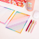 Medium "Lets do this" tearaway notepad along with jotter pens and a cold cup.