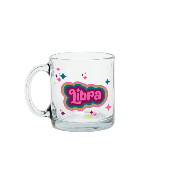 Astrology Clear Glass Mug - Libra