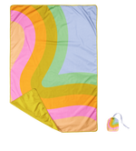 Picnic Pal - Making Waves Making Waves large outdoor nylon mat pink, green, blue, and yellow.