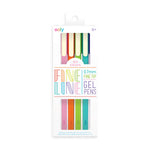 Fine tip gel pens in pink, orange, lime green turquoise, & more