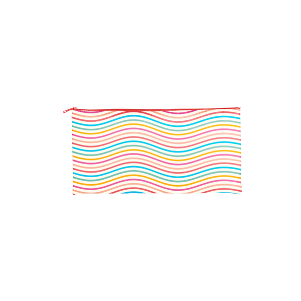 rainbow stripes on a pouch